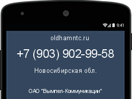 Мобильный номер +79039029958. Оператор - ОАО "Вымпел-Коммуникации". Регион - Новосибирская обл.
