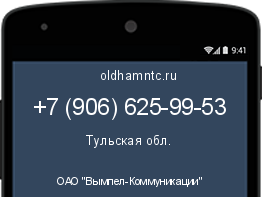 Мобильный номер +79066259953. Оператор - ОАО "Вымпел-Коммуникации". Регион - Тульская обл.